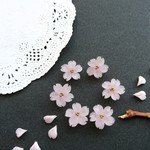 【《桜〜clear》樹脂粘土＊小花パーツ】