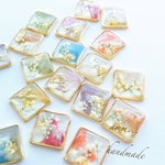 限定価格！押し花のスクエアピアス　イヤリング