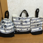 3点組　宇宙柄　レッスンバッグとシューズ袋と手持ち巾着　入園　入学　男の子