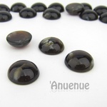 マーブルラウンドカボション 17mm 【Dark Brown / ダークブラウン】4個
