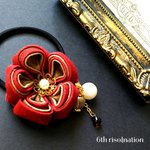 ふっくら梅一輪 ヘアゴム