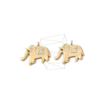 PDT-2177-MG【2個入り】エレファントペンダント,Cubic Elephant Pendant