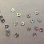  Guilloché Argent irisé 虹色シルバー150枚＆250枚＆500枚オートクチュールフランス製スパンコール