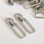 4pcs メタルチェーンパーツ　チャーム　 シルバー  m122