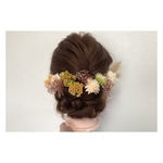ヘアアクセサリー  髪飾り　ドライフラワー
