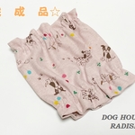 ☆完成品☆ スヌード わんこ柄  Sサイズ たれ耳わんこ ドッグウェア 犬服 小型犬 ドット