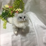 羊毛フェルト　ネコちゃん、ぷ〜ちゃん
