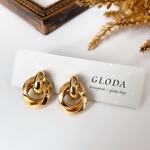 ゴールドチェーンピアス チェーン ゴールドピアス 小ぶりピアス アレルギー対応 結婚式 ウェディング 入学式 フォーマル パーティー 上品 