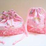 ユニコーンハートのお弁当袋＆コップ入れ☆ピンク☆