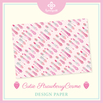 【Cutie Strawberry Cosme-lips-】A4サイズ デザインペーパー