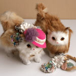パーティーピンクシェーデッド・ぬいぐるみセット（猫）