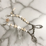 シューズクリップ # white granité  
