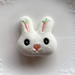 大きめ✱ふわふわうさぎさんフェイス🐰パーツ【3個】