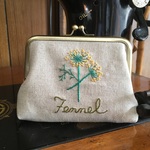 刺繍親子がま口財布・フェンネル