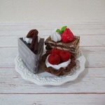チョコケーキ3種SET【D】☆フェルトケーキ