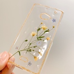 【全機種対応】押し花ケース♡ふちどりかすみ草♡iPhone新機種からAndroidまですべて