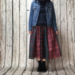 〖 1点限り 〗彩りチェック の パッチスカート
