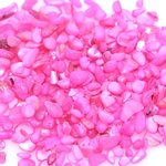 送料無料 100g 染色シェル貝 さざれ石(穴なし) ローズ 5-7mm(100g) N039