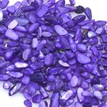 送料無料 100g 染色シェル貝 さざれ石(穴なし) ダークパープル 5-7mm(100g) N050