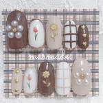 ︴ moca flower nail chip   ︴