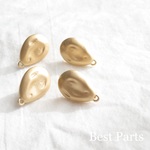 6pcs ピアスパーツ ドロップ マットゴールド