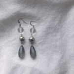 【mode】大ぶりシルバーピアス/イヤリング