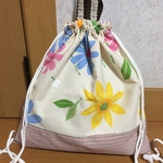    とっても大きな手持ち巾着袋 ナップサック 入学 通学 女の子     