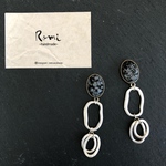 ✺ピアス/イヤリング✺ブラックストーンシルバーピアス