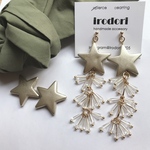 星×シャンデリアピアス