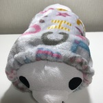 【送料無料】ドッグ　小型犬　スヌード　耳カバー　ふわふわ　あったか　防寒　かぶりもの アルファべット柄 シルバー
