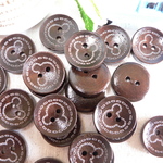 【410】24個　18mm　マウス　ねずみ　ウッド　ボタン
