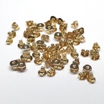 【送料84円60個=30ペア】ピアス　キャッチ　（金色・真鍮製）