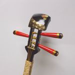 かんざし 「三味線」漆黒１０９（麻の葉）
