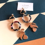 モザイクリング×リーフ♢イヤリングorピアス