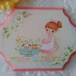 トールペイント♪飾り♪ピンク♪アイボリー♪大人可愛い♪送料無料