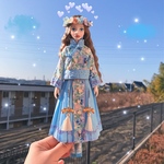 [胡蝶中国伝統服刺繍ワンピース洋服] リカちゃんジェニーちゃんブライスmomoko初代リカちゃん1/6人形ドール用服blythe