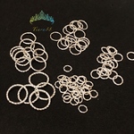 【8mm~18mm 5サイズ mix80個】458# デザイン丸カン シルバー　　