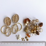 /ビーズ アソート/ ハンドメイド パーツ ビーズ アクリル 素材 ピアス イヤリング ヴィンテージ 個性的 秋冬 アンティーク風 a-86