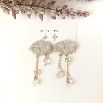 あめふり刺繍ピアス/イヤリング　氷雨