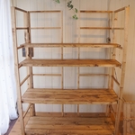 4段中型折畳分解型什器　110×130×46　棚板4枚