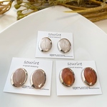 (sale)ラメカラーマーブルのシンプルピアス