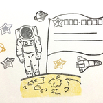 宇宙飛行士 の 郵便はんこ