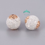 【5個】インドネシア ビーズ 484#-白