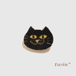 黒猫のブローチ*