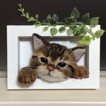 ご予約品  羊毛フェルト キジトラこねこ