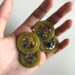 レジンフラワーフープピアス