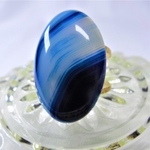 ブルーストライプアゲートのリング