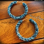 【010】ダメージデニムフープピアス65mm＊春夏トレンド＊denim＊