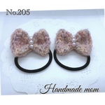 【No.205】手編みリボンのヘアゴム2個セット❤️ハンドメイド