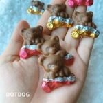 テディベアチョコのブローチ